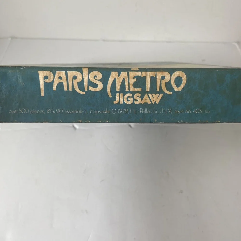 Vintage 1972 Paris Metro Jigsaw Puzzle Hoi Polloi 500 Piece Subway Map 405-300